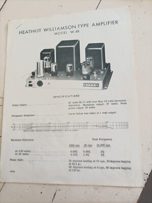 technische Dokumentation Röhrenverstärker Heathkit W4B Williamson