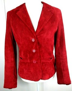 red suede suit