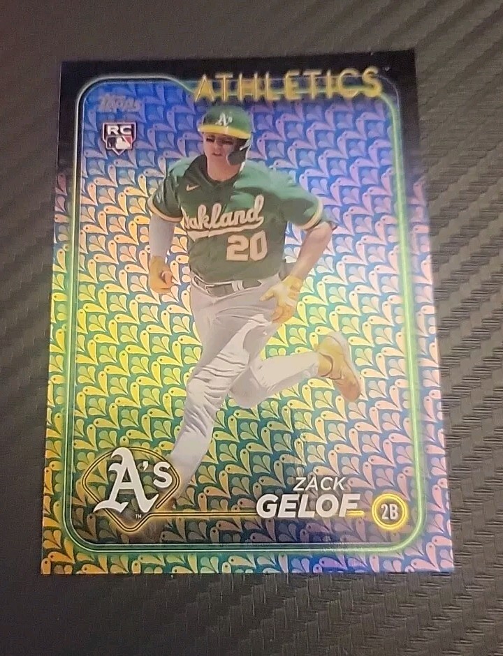 2024 Topps #166 Zack Gelof, Athletics (RC) - Easter Holiday Foil Parallel