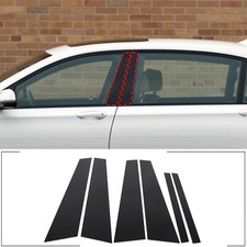 6-teilige PC-Carbon-Optik B-S�ulen-Dekorfolie f�r BMW 7er F01/F02 2008-2014