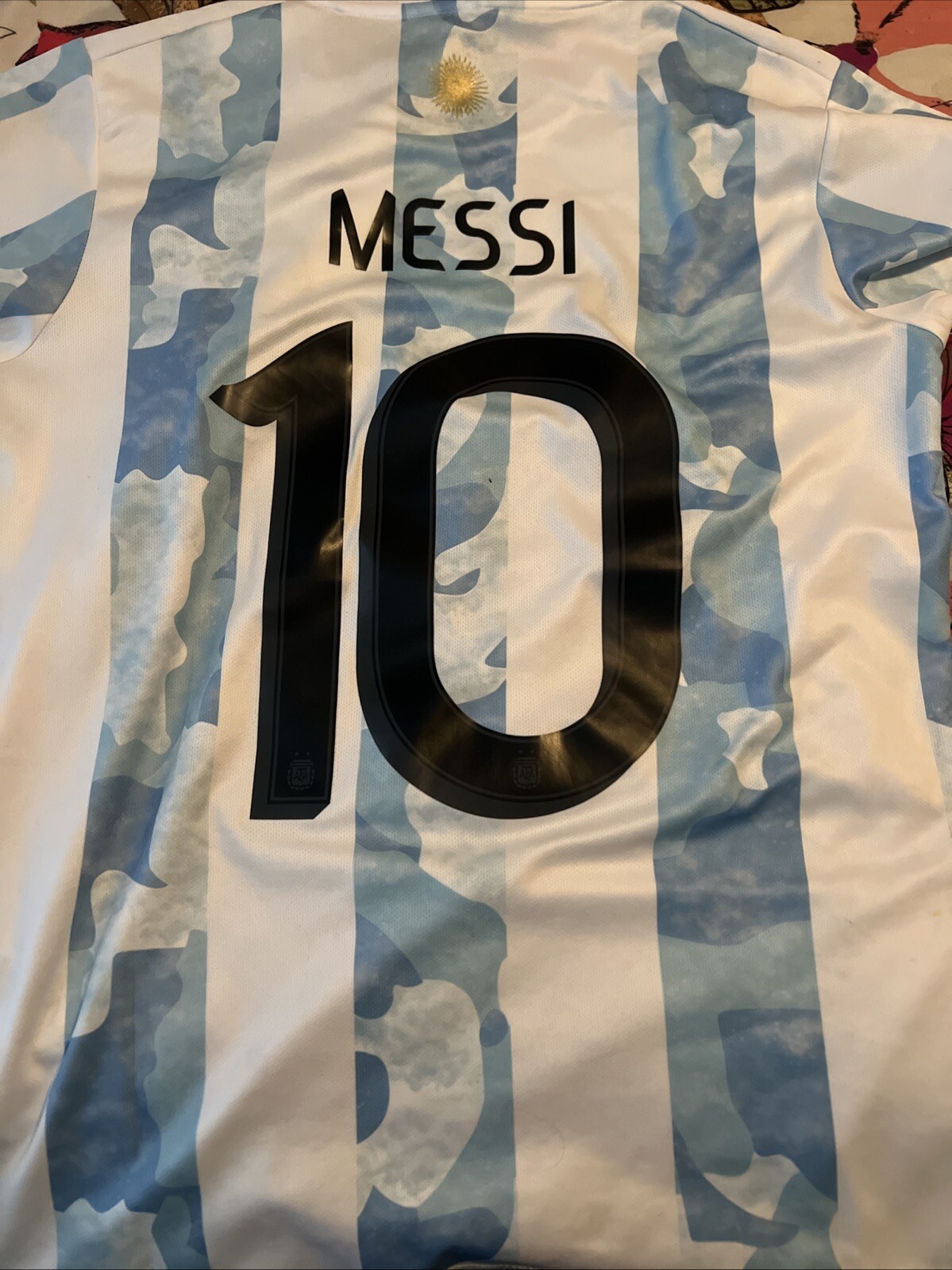 Argentina Messi Jersey Authentic Adidas Used One Time Men’s Small