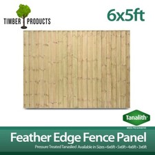 6 x 5 Feather Edge Panels Heavy Duty Garden Fence Panel 6x5 pressure treated