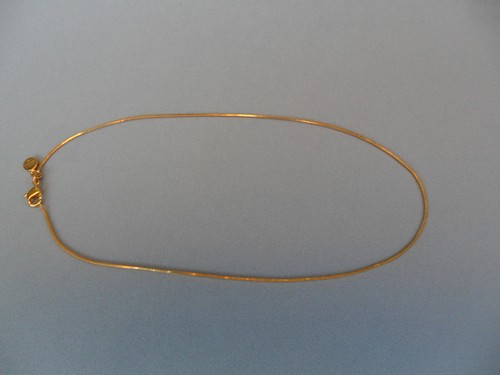Cadena Serpiente Cuadrada Frey Wille FREYWILLE Chapada en Oro 24K 39 cm Hecha en Alemania NUEVA - Imagen 4 de 16
