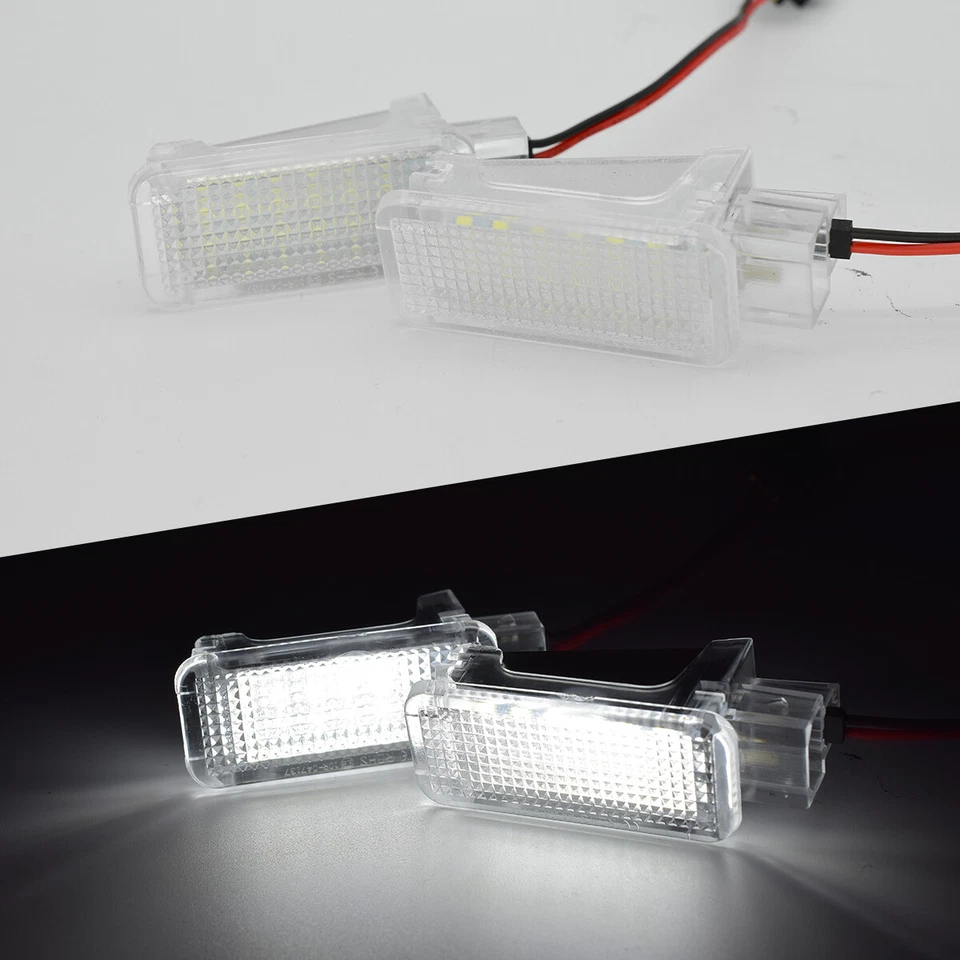 2x LED Courtesy Door Trunk Boot Footwell Luggage Light for Audi A3 A4 S4 Q5 Q7 - Image 2 of 4