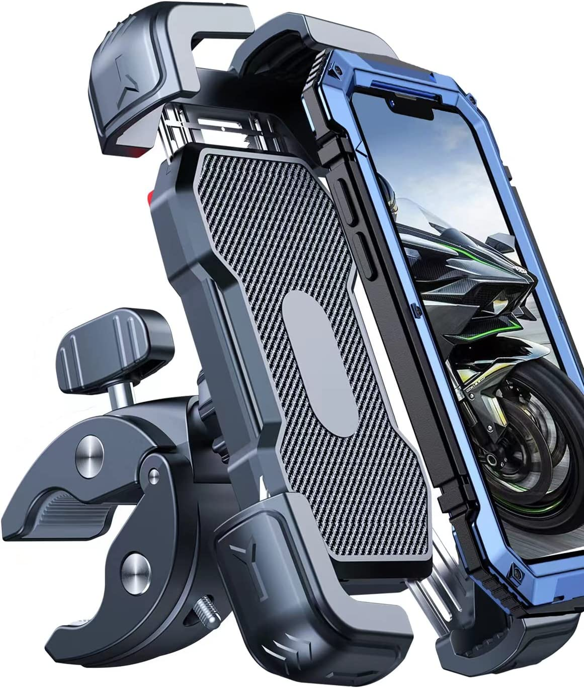 Motorcycle Phone Mount Holder [150mph Wind Anti-Shake][7.2inch Big Phone Friendl
