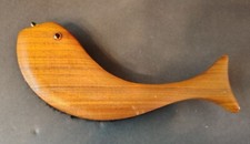 Vintage Western Germany Horse Hair  Wood Shoe or Suit Brush, Fish Shaped, Hang