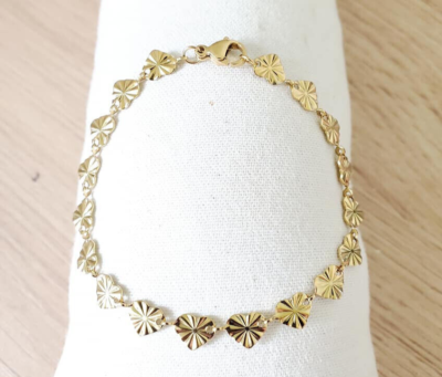 Bracelet de cheville en chaîne cœur - France