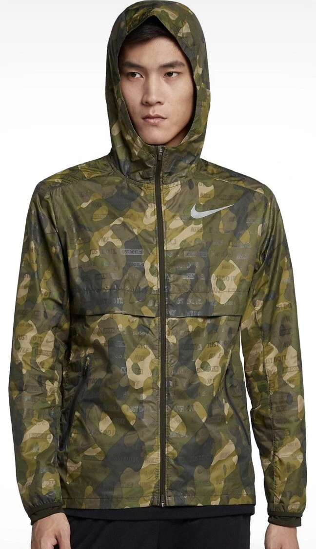 Nike Shield Ghost Flash Camo Running Jacket Men's S Large Windbreaker  AH5987-355 | eBay
