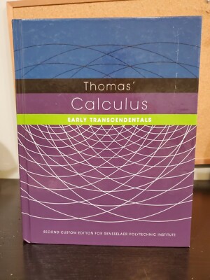 Thomas' Calculus Early Transcendentals 2nd Custom Edition for RPI | eBay