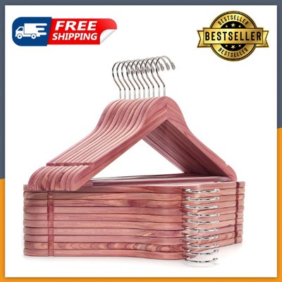 30 Pack American Red Cedar Hangers Smooth Finish Wood Coat Hangers for Suit Shir