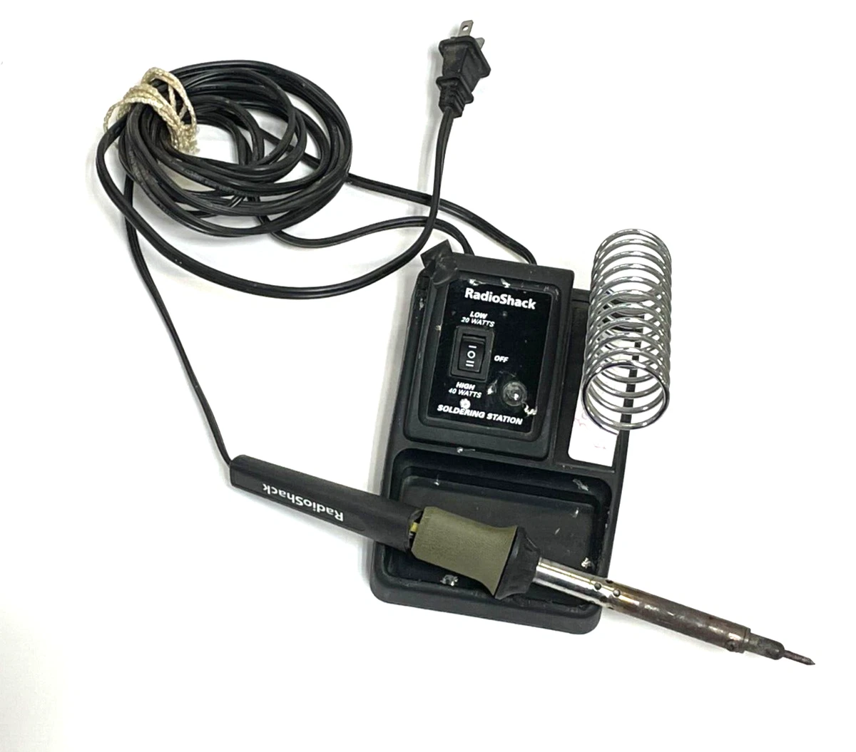 RADIO SHACK DUAL POWER SOLDERING IRON WORK STATION 20 WATT LOW 40 WATT HIGH