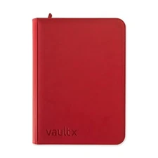 Vault X Fire Red 9-Pocket Exo-Tec Zip Binder - 360 Cards - New