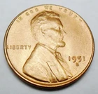 1951 S Lincoln Wheat Cent / Penny *BU / MS RED - MINT STATE RED* *FREE SHIPPING*