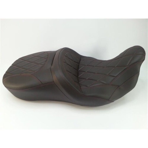 C.C. Rider SC52 Motorcycle Seat for 09-20 FL Touring Dark Brown Red ...