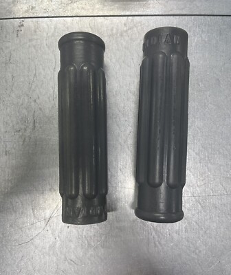 Antique  Gray Indian 101 Scout Chief Handle bar grips 1928-1934  Fox Grips