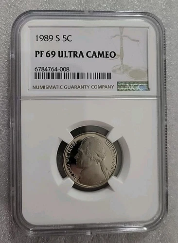 PF69 Ultra Cameo 1989-S Jefferson Nickel 5c NGC Brown Label *SL100