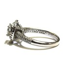 GIA 18k white gold 1.38ct round double halo diamond engagement ring 9.5g 7 — photo 4