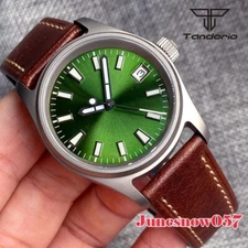 Tandorio 36MM Pilot Titanium Case 20ATM NH35A Movement Men Watch Sapphire Glass
