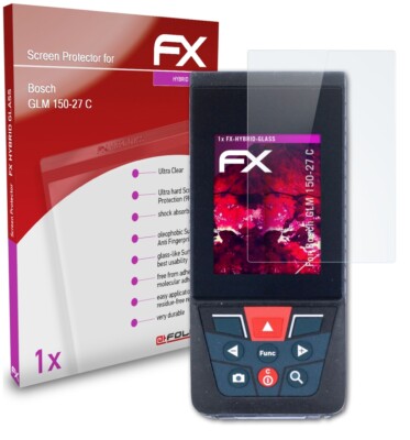 AtFoliX Protector De Pantalla Híbrido Para Bosch GLM 500 - Cristal Flexible 9H, Antiarañazos, Hecho En Alemania