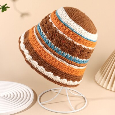 Women Crochet Bucket Sun Hat Fishing Cap Floppy Travel  display picture 1