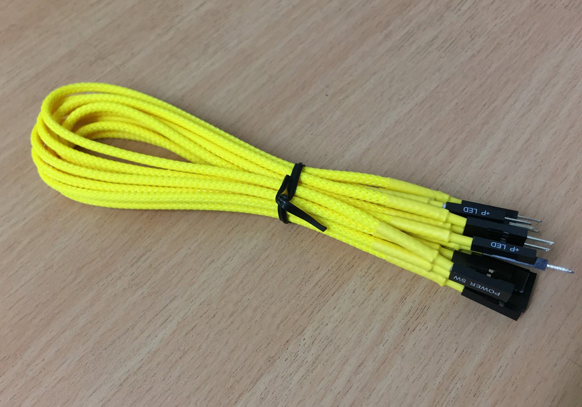 Shakmods Front Panel White Sleeved Power Reset HDD LED Extension Cable 30cm UK - Foto 8