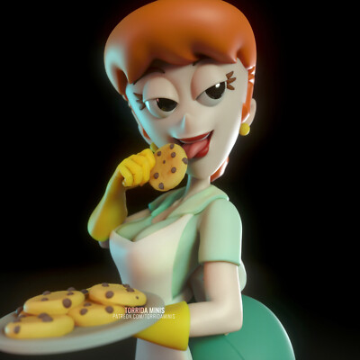 3D Printed Artist Proof Resin model kit for House Wife Dexter's Mother 90s Style