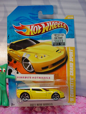Hot Wheels 2011 New Models '11 Corvette Grand Sport – Yellow Die-Cast Car 32/50, 1:64 Scale - View #2