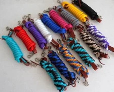 Super Soft Derby NYLON Barrel Closed Reins Scissor snap ends 96" In NEW Brights