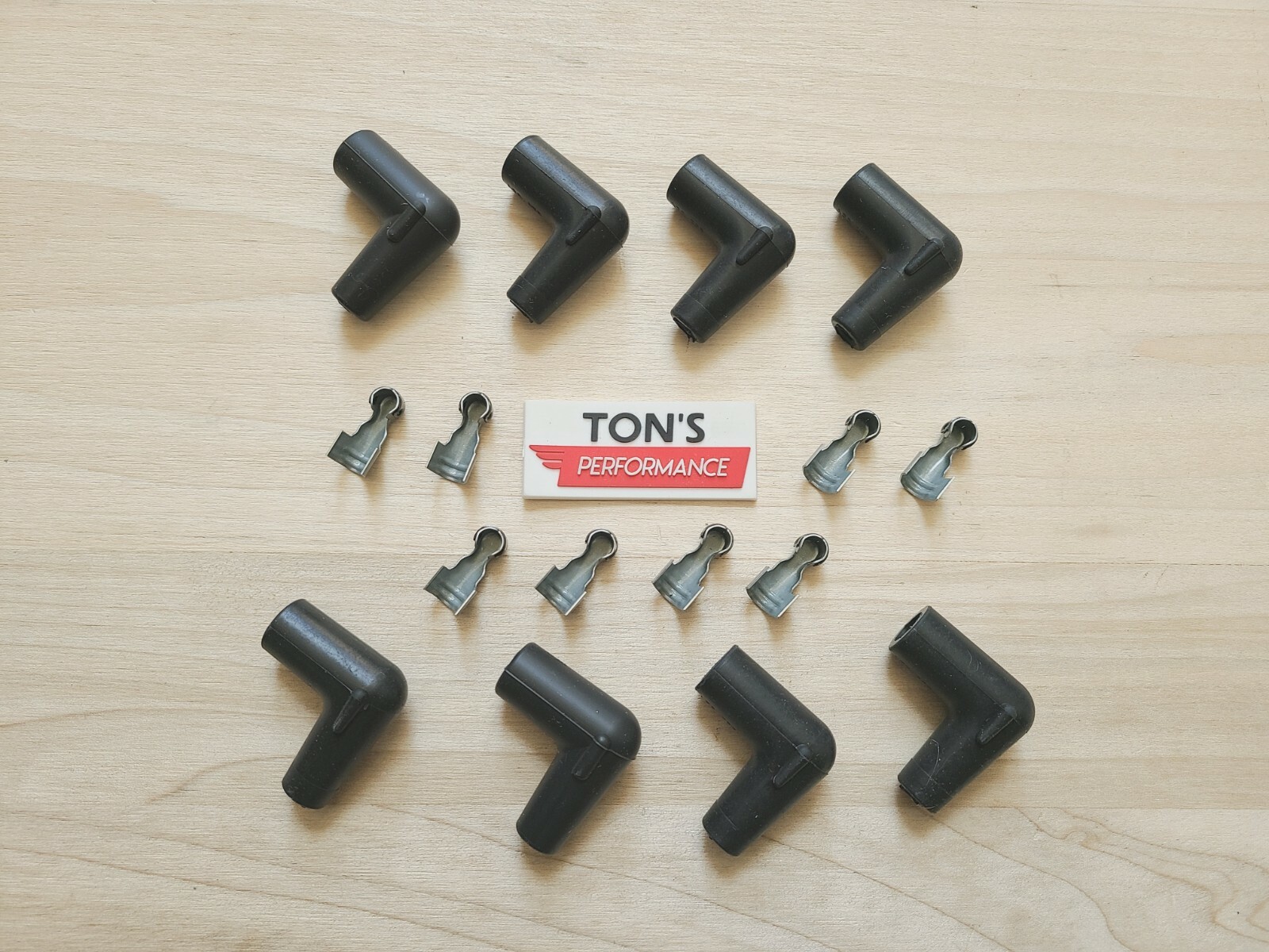 7mm Ignition Spark Plug Boots 90 Degree Right Angle Pack Of 8 Rubber Replacement - Foto 11