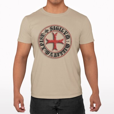 Camiseta Caballeros Templarios - Modelo premium -  DEUS VULT -  100% algodón