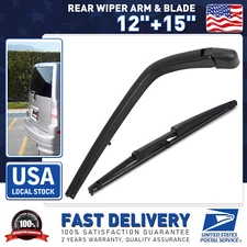 12"+15" Rear Windshield Back Wiper Arm & Blade Set OEM Replacement All Season