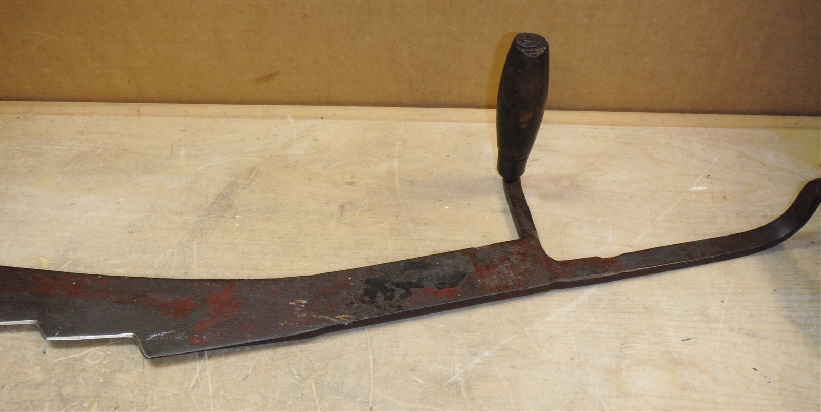 Rare & Vintage 36" Corn / Cane Stalk Knife Original Wood Handles *213c