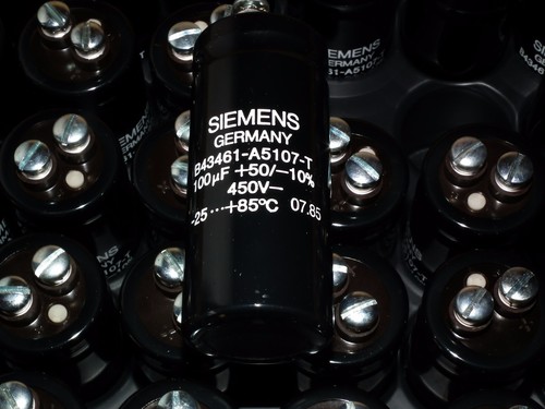 Ten pcs (10) Siemens NOS electrolytic capacitors 100uF 450V West Germany 80s - Picture 7 of 7