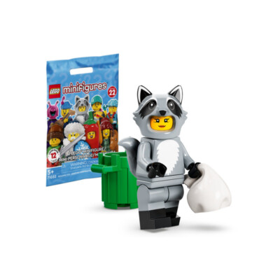 Original LEGO  Minifigures 71032 Series 22 - Fan with Raccoon Costume