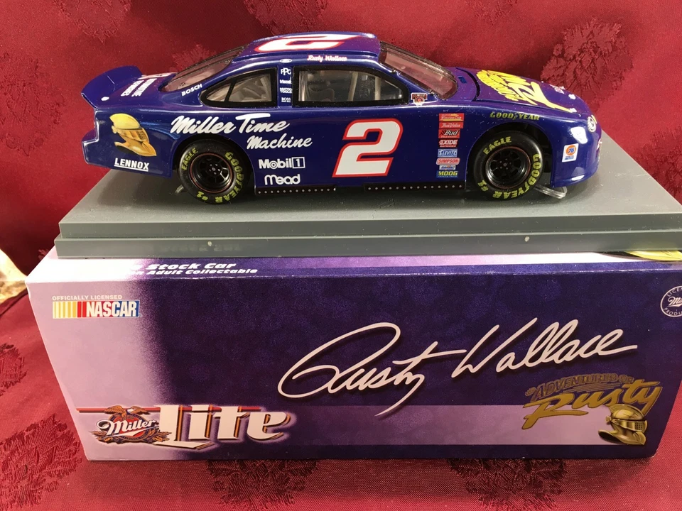 RUSTY WALLACE #2 Miller Lite Adventures of Rusty 1998 RCCA 1/24 CW Banco 1/64 CONJUNTO Foto 2 de 4