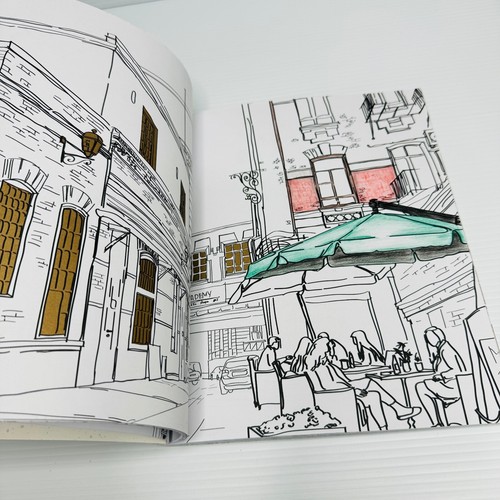 Inspired Colouring Travel Paperback Book Relaxing Adult Drawing Art - Picture 15 of 17