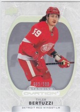 2021/22 UD OVATION..TYLER BERTUZZI..STANDING OVATION../500..# 63..RED WINGS