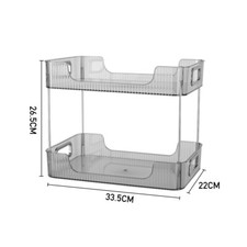 Cosmetic Storage Box Clear Rack 2 Tiers Makeup Organizer Perfume Display Stand