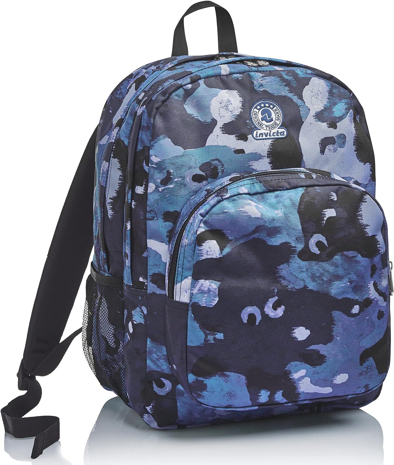 Invicta Zaino Scuola Strong, Doppio Scomparto con Tasca Taglia unica, Blu