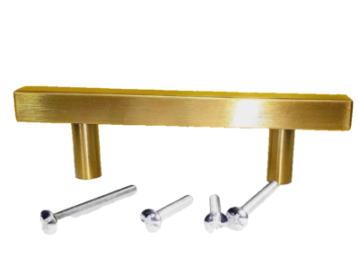 #ad 10 Pack Gold Cabinet Handles 3 Inch Brushed Brass Drawer Pulls Brass Handles for $39.97