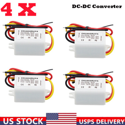 4X DC-DC Converter Step down 12V-5V 3A 15W Power Supply Buck Module Waterproof