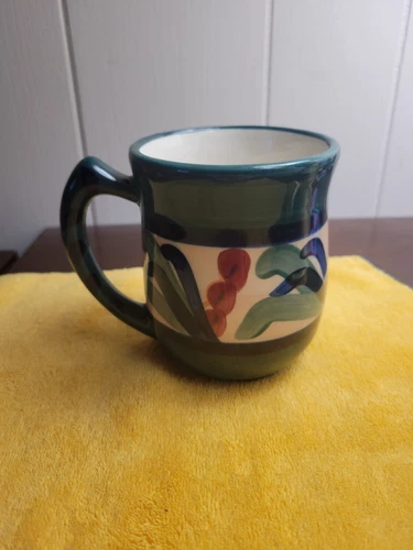 Gail Pittman Juniper Coffee Mug 1994 Vintage Art Deco Homstead Country