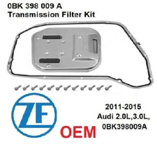 ZF Auto Transmission Filter Kit; Audi 2.0L,3.0L, 2011-2015   0BK398009A OEM ZF
