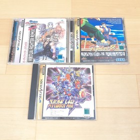 Sega Saturn Console Japan White in box with 2 controllers &3 games tested NTSC-J