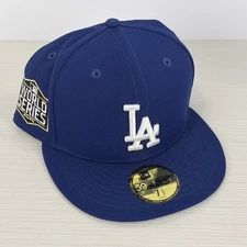 Los Angeles Dodgers Hat Cap Fitted Mens 7 1/2 MLB World Series New Era 59Fifty