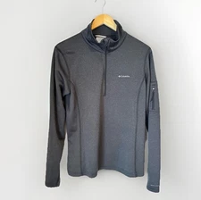 Women’s Columbia Dark Gray Half Zip Long Sleeve Soft Grid Fleece Lined Top L