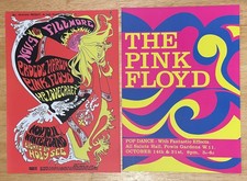 Lot of 2 Pink Floyd Repro Art Prints Mini Posters MOJO Magazine Psychedelic Rock