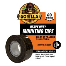 Gorilla Heavy Duty Mounting Tape 1-in x 5 Feet Double-Sided Tape