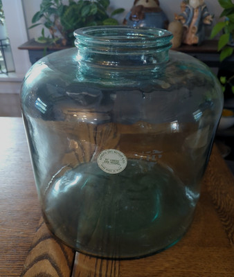 Vidrios San Miguel Spain 100% Recycled Glass 22LB Hand Made Vase Huge 14'' x 14''