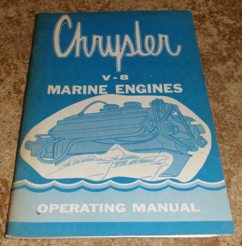 vintage chrysler V-8 marine engines operating manual very good used